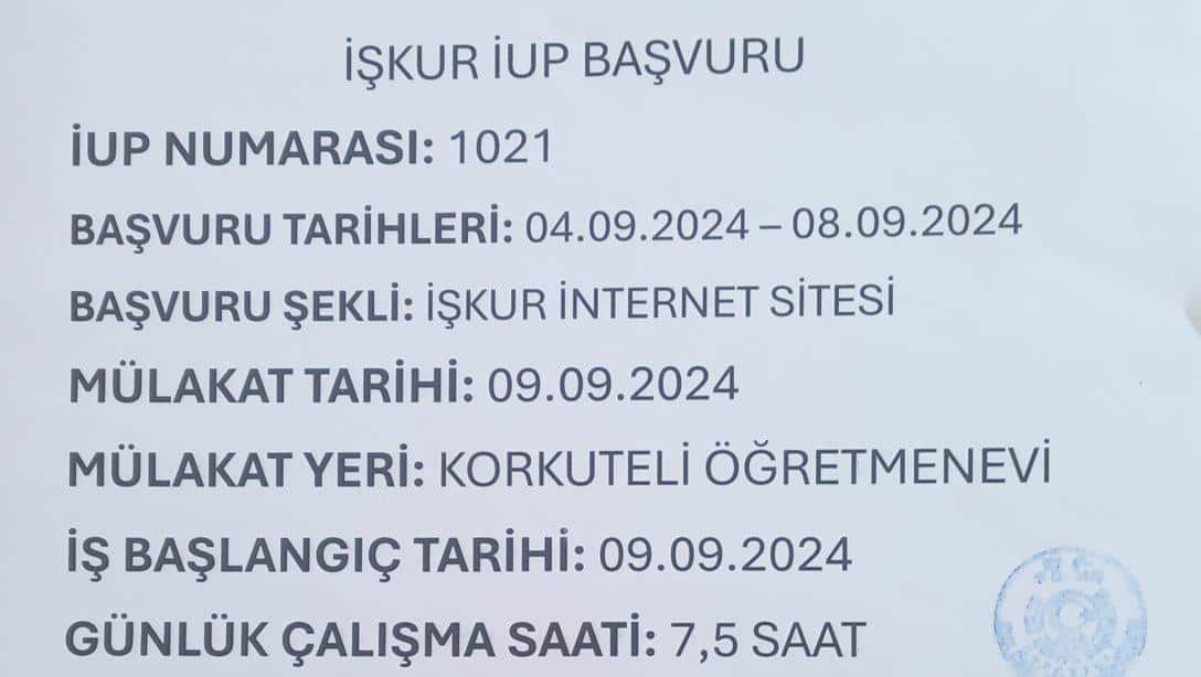 İŞKUR İUP BAŞVURU