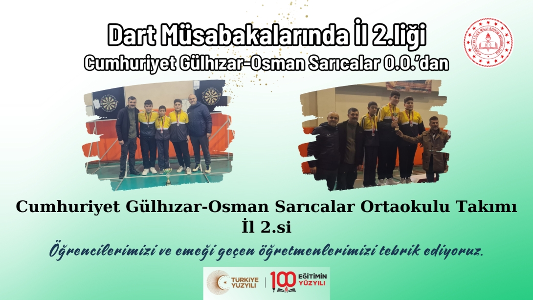 Dart'ta Antalya 2.si Cumhuriyet Gülhızar Osman Sarıcalar Ortaokulundan