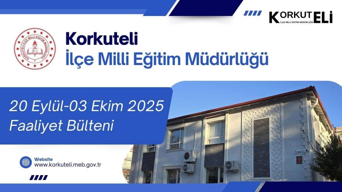 20 Eylül-03 Ekim 2025 Faaliyet Bülteni